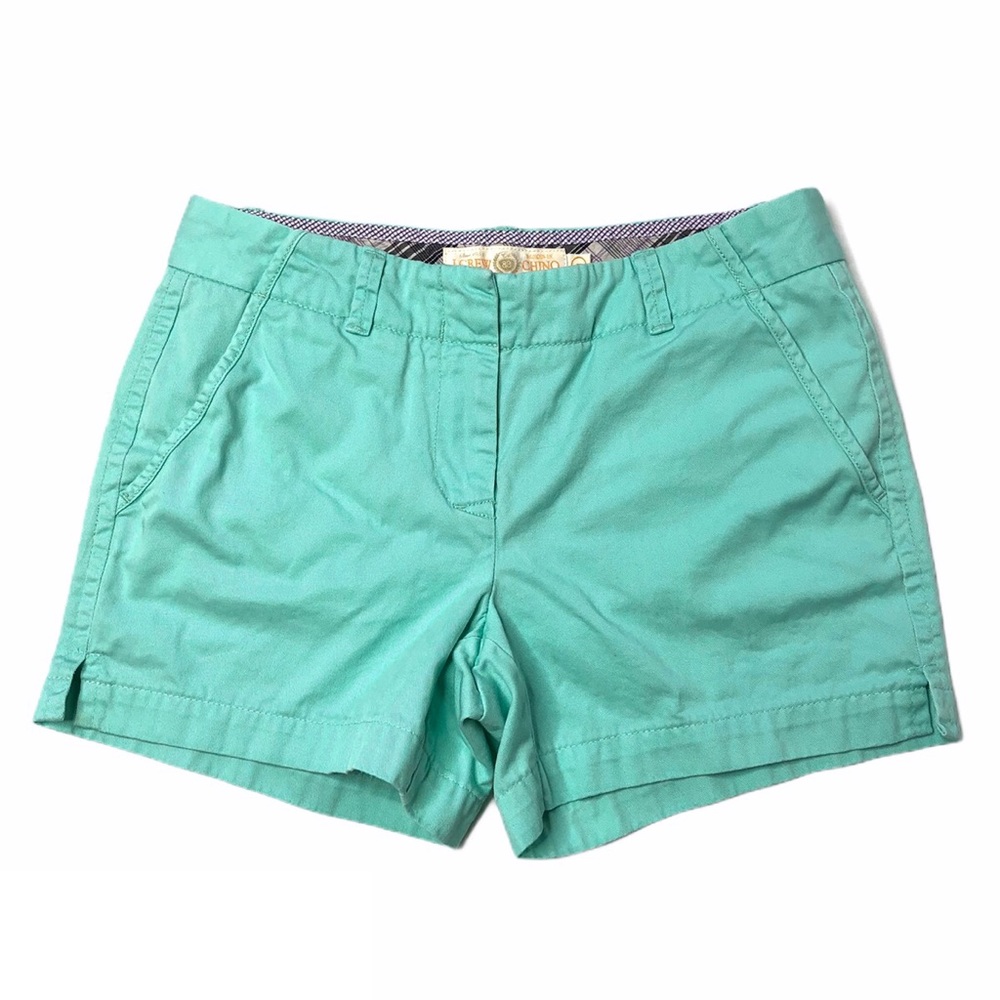 J. Crew Chino Classic Twill Seafoam Green Shorts